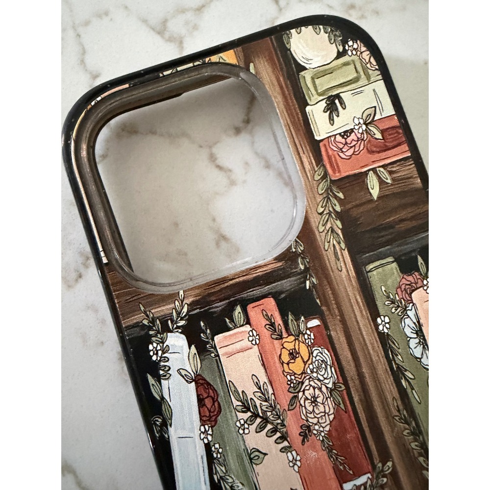 Casetify iPhone 15 Pro Case Bookshelf Floral Dark Academia Cottagecore MagSafe - Picture 2 of 6